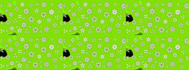 Raster illüstrasyonundaki çiçek desenli çizim. Yeşil renklerde. Raster illüstrasyonu. Güzel kumaş deseni.