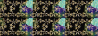 Renkli arka planda izole edilmiş suluboya kar taneleri. Raster illüstrasyonu. Kar tanesi kışı. Kışın sembolü.