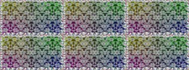 Moda baskıları için zarif bir şablon. Çiçekli bahar çiçekleri. Motley illüstrasyonu. Küçük çiçekte güzel bir desen. Küçük renkli çiçekler..