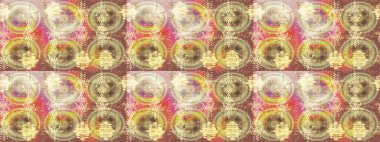 Kar tanesi süsleme deseni. Renkli arka planda izole edilmiş kar tanelerinin düz tasarımı. Kar taneleri deseni. Raster illüstrasyonu. Kar taneleri arkaplanı.