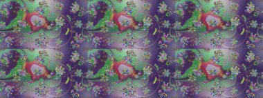 Renkli elementlerle Raster ilginç desen.