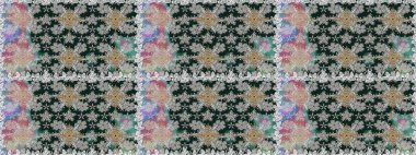 Raster deseni. Raster illüstrasyonu. Küçük çiçekteki sevimli çiçek deseni. Gri renklerde. Soyut çiçek pürüzsüz desen arkaplanı.