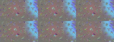 Küçük çiçekte güzel bir desen. Motley illüstrasyonu. Çiçekli bahar çiçekleri. Robot resim. Küçük renkli çiçekler. Moda baskıları için zarif bir şablon.