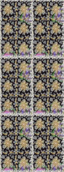 Gri renkli ve altın elementli geleneksel altın sarısı desen. Barok tarzında kusursuz bir doğulu süsü..