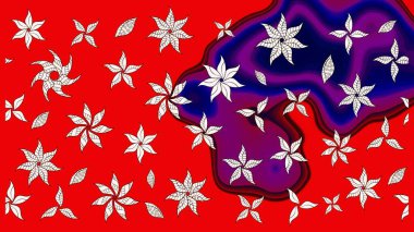 Vadinin çiçekleri kırmızı renklerde. Eskiz arkaplan modeli. Raster - stok. Suluboya, elle çizilmiş.