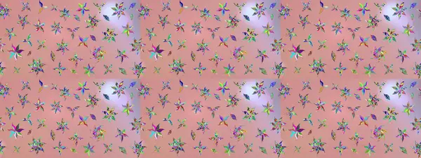 Eskiz geçmişi. Eski usul. Raster illüstrasyonu. Kumaş, tekstil, duvar kağıdı baskısı için. Renkli desenli eskiz deseni, nötr çiçekler ve dekoratif elementlerle.