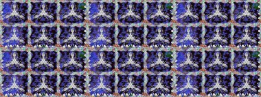 Renkli Bahar Temalı Kusursuz Arkaplan. Düz Çiçek Elementleri Tasarımı. Raster Modaya uygun kumaş deseni. Siyah renkli şirin çiçek deseni.