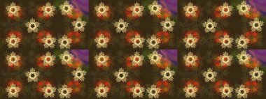 Basit bir kar tanesi. Kışın sembolü, mutlu noeller, mutlu yeni yıl kutlaması Raster illüstrasyonu. Soyut duvar kâğıdı, ambalaj dekorasyonu. Kahverengi, gri ve mor renkli şirin kar taneleri.