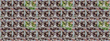 Kabile sanatı boho baskısı, klasik çiçek arkaplanı. Soyut etnik raster kusursuz desen. Arkaplan dokusu, duvar kağıdı, kahverengi renkli çiçek teması.