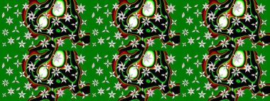 Çiçek deseni. Renkli Bahar Teması eskiz kalıbı. Raster güzel kumaş deseni çiziyor. Düz Çiçek Elementleri Tasarımı.