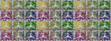 Düz Çiçek Elementleri Tasarımı. Şirin çiçek elementleri. Renkli Bahar Temalı Kusursuz Arkaplan. Kusursuz desenli, modaya uygun kumaş deseni. Raster illüstrasyonu.