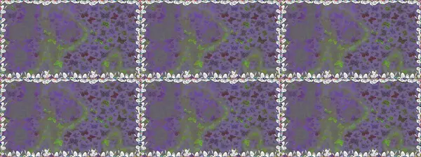 Tarafsız ve mor renkli sanat kelebekleri. Renkli kelebeklerin kusursuz arka planı. Albüm için resim. Raster illüstrasyonu.