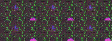 Hoş bir çiçek geçmişi var. Küçük bir çiçekte eskiz deseni. Güzel kumaş deseni. Raster illüstrasyonu.