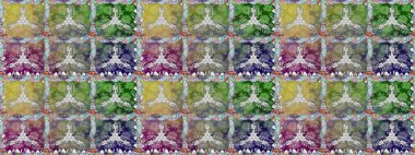 Düz Çiçek Elementleri Tasarımı. Şirin çiçek elementleri. Renkli Bahar Temalı Kusursuz Arkaplan. Kusursuz desenli, modaya uygun kumaş deseni. Raster illüstrasyonu.