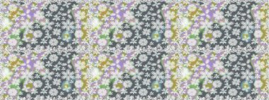 Çiçekli, suluboya desenli kusursuz çiçek deseni. Küçük çiçekte güzel bir çiçek deseni var. Raster deseni.