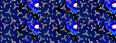 Mavi, siyah ve yeşil renkler üzerine illüstrasyon. Basit bir kar tanesi. Kışın sembolü, mutlu noeller, mutlu yeni yıl kutlaması Raster illüstrasyonu. Soyut duvar kağıdı, ambalaj dekorasyonu.