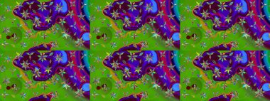 Raster deseni. Çiçekli çiçek deseni, suluboya. Süslü kumaş deseni.