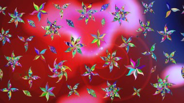 Raster. Güzel suluboya çiçekler, parlak boya çiçek desenli eskiz arka planı.