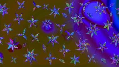 Güzel kumaş deseni. Düz Çiçek Elementleri Tasarımı. Renkli Yaz Temalı eskiz kalıbı. Raster illüstrasyonunda çiçek deseni çizimi.