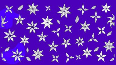 Mor renkli çiçekler. El çizimi çiçekli soyut çizim kalıbı. Raster illüstrasyonu.