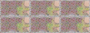 Raster illüstrasyonu. Kusursuz desen. Kumaş, tekstil, baskı ve davetiye için arka plan. Tarafsız renklerde güzel renk kelebekleri.