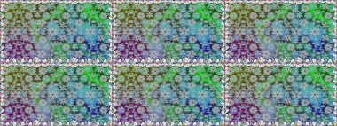 Tekstil, kumaş, kapaklar, duvar kağıtları, baskı, naylon, yapıştırma, örgü, dekupaj için çiçeksiz arkaplan. Küçük yeşil çiçeklerle oldukça kaliteli besin torbası deseni.