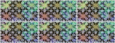 Kusursuz kraliyet lüksü, altın barok kumaş rengi. Altın antika ortaçağ dekoratifi, yapraklar ve gri renkli altın desenli süslemelerle pürüzsüz bir desen..