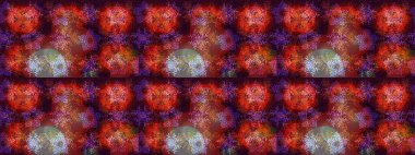 Soyut duvar kâğıdı, ambalaj dekorasyonu. Kahverengi, kırmızı ve mor renkli şirin kar taneleri. Kışın sembolü, mutlu noeller, mutlu yeni yıl kutlaması Raster illüstrasyonu. Kar tanesi kadar basit..