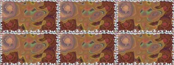 Renkli Yaz Temalı Kusursuz Arkaplan. Sevimli çiçek raster deseni. Renkli çiçekler. Düz Çiçek Elementleri Tasarımı.