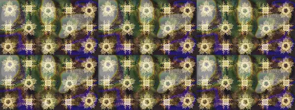 Gri, kahverengi ve yeşil renkli kar tanesi süsü. Kar taneleri izole edildi. Kar tanesi süsü Raster illüstrasyonu. Güzel süs eşyası..