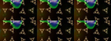 Renkli Bahar Teması eskiz kalıbı. Siyah, kahverengi ve yeşil renkli çiçekler. Düz Çiçek Elementleri Tasarımı. Sevimli çiçek raster deseni.