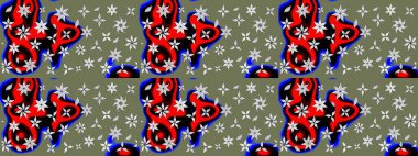 Raster illüstrasyonu. Yeşil renklerde. Anti-stres için Raster soyut şablon sayfası.