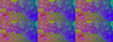 Renkli Yaz Temalı eskiz kalıbı. Mor renkli çiçekler. Raster illüstrasyonundaki çiçek desenli çizim. Düz Çiçek Elementleri Tasarımı.