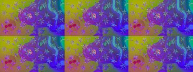 Raster illüstrasyonu. Hoş bir çiçek geçmişi var. Küçük bir çiçekte eskiz deseni. Güzel kumaş deseni.