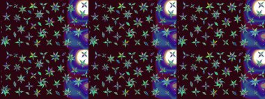 Çiçek izi. Suluboya çizim kalıbı. Suluboya tarzında kahverengi renkte çiçekler.