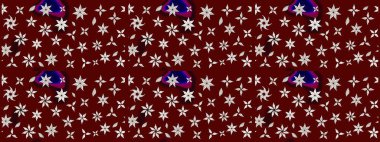 Gömlek, arka plan modelini çiz. Tropik çiçekler. Kırmızı renkte çiçekler.