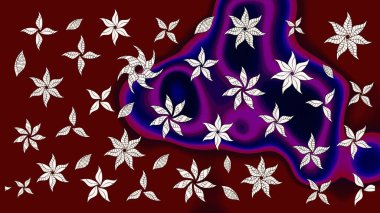 Güzel, parlak, pürüzsüz kumaş, tuval. Raster illüstrasyonu. Kıvırcık, parlak örgü. Çiçek çelengi. Desen, çizim, çiçek sınırı. Klasik eski arkaplan.