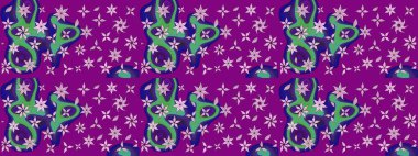 Sketch Colour Spring Theme eskiz kalıbı. Sevimli çiçek raster deseni. Düz Çiçek Elementleri Tasarımı. Mor renkte çiçekler.