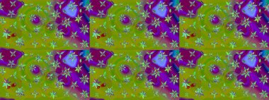 Robot resim. Küçük çiçekteki sevimli çiçek deseni. Raster illüstrasyonu.