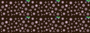 Bahar çiçekleriyle güzel bir çiçek deseni çizmişsin. Raster illüstrasyonu. Güzel kumaş deseni.