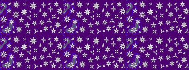 Renkli Yaz Temalı eskiz kalıbı. Raster Illustrasyon 'daki Çiçek Deseni' nin son moda çizimi. Güzel kumaş deseni. Düz Çiçek Elementleri Tasarımı.