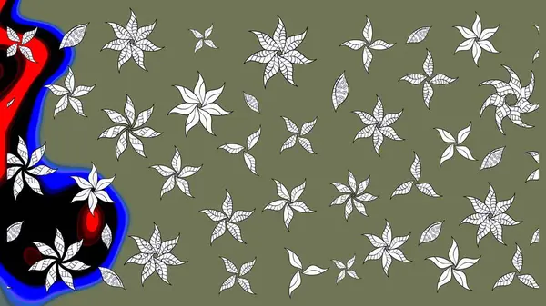 Yeşil renkli çiçekler. Yumuşak, bahar çiçekli arka plan. Raster çiçek desenli ve çiçekli..