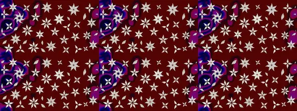 Kırmızı renkli şirin çiçek deseni. Raster Modaya uygun kumaş deseni. Renkli Bahar Teması eskiz kalıbı. Düz Çiçek Elementleri Tasarımı.