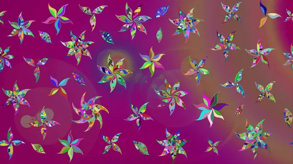 Renkli süs kenarı. Raster illüstrasyonu. Mor renklerde. Hint süsü. Çizim kalıbı. Çiçek duvar kağıdı.