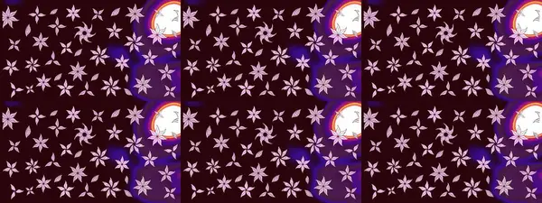 Raster illüstrasyonu. Çiçek desenli eskiz, darbeler, sıçramalar, yaz çiçekleri. Kahverengi renkte çiçekler.