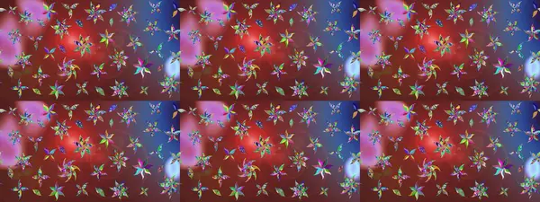 Kahverengi renkli bitkilerden oluşan parlak çiçekli çizim deseni.