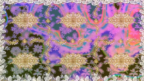 Tarafsız renklerde altın element. Antika altın tekrarlanabilir duvar kağıdı. Barok tarzında altın çiçek süsü. Damask arkaplanı tekrarlayan kusursuz desen.