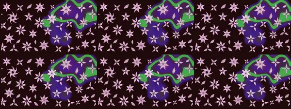 Raster illüstrasyonu. Kahverengi renklerde. Kahverengi renkte kahverengi papatya deseni.