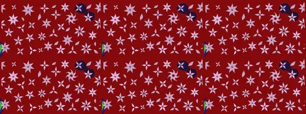 Küçük çiçekte güzel bir çiçek deseni var. Raster deseni. Çiçekli çiçek deseni, suluboya..