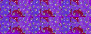 Küçük çiçekte güzel bir çiçek deseni var. Çiçekli çiçek deseni, suluboya. Raster deseni.